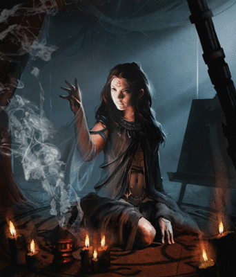 Gif animé gothique sorcière